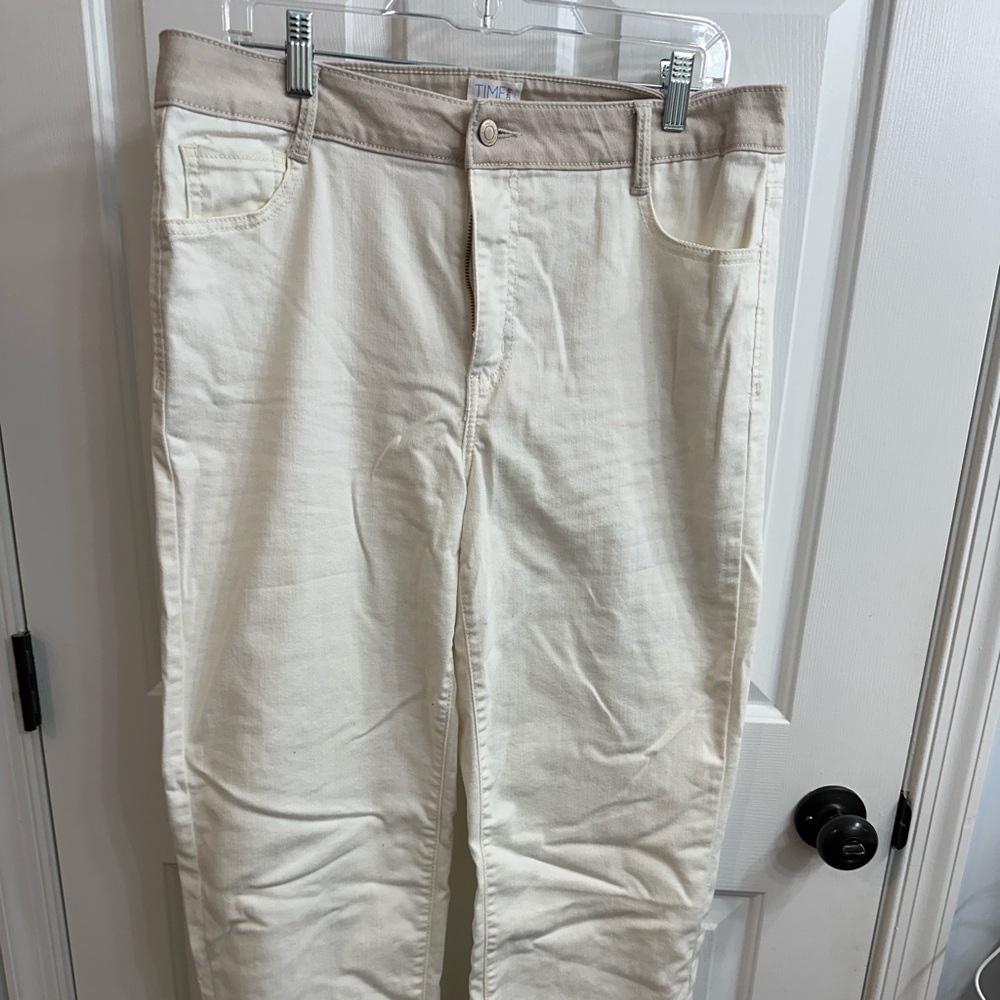 Time and Tru Beige and Off-White Pants